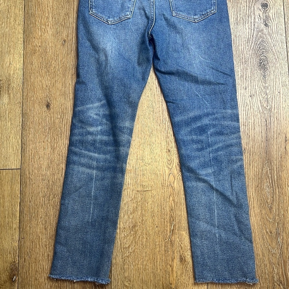 CQY Medium Wash High Rise Raw Hem Skinny Jeans Size 25 - Picture 6 of 9